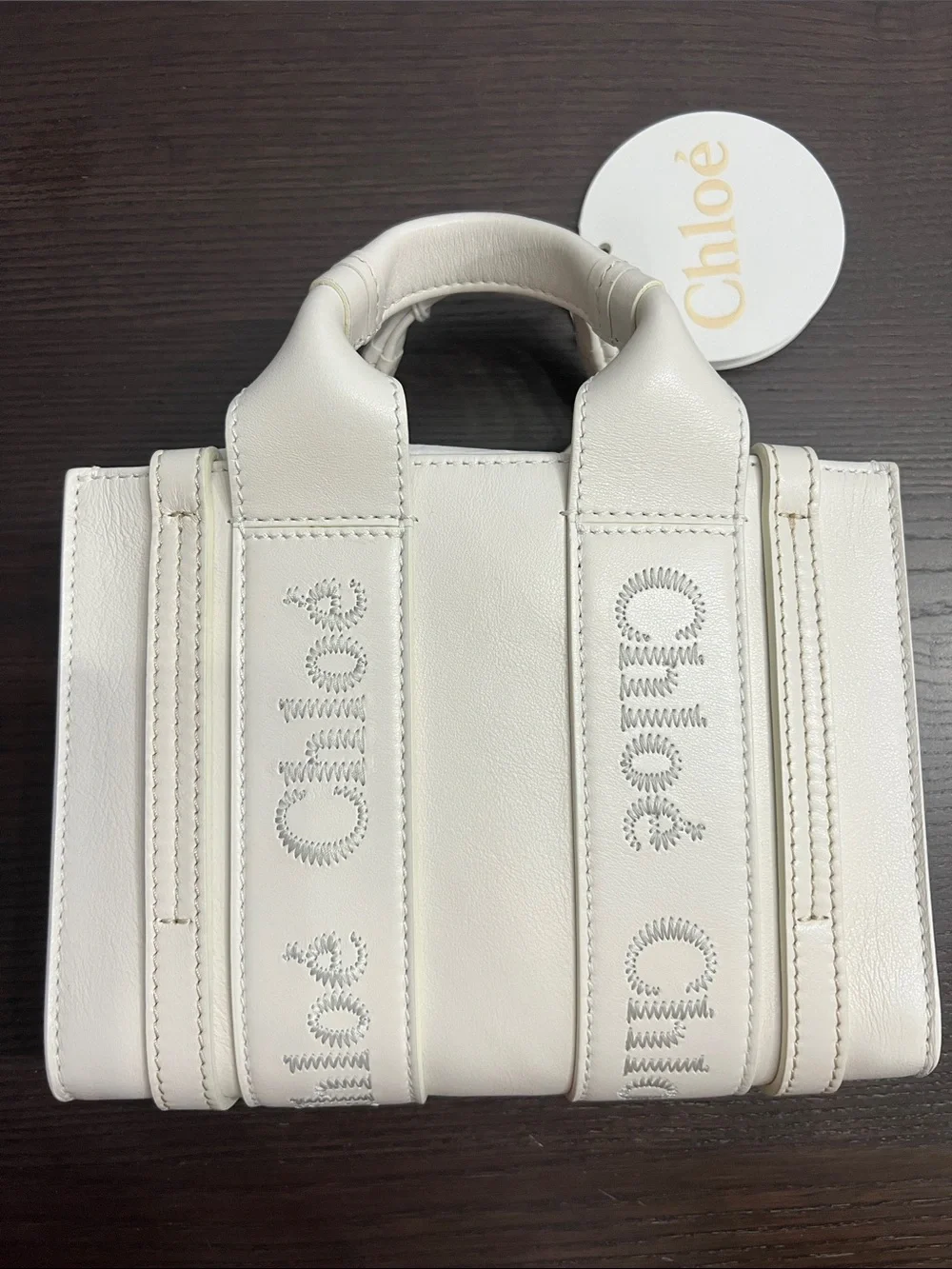 Chloe White Leather Mini Tote Made In Italy NWT $1,550